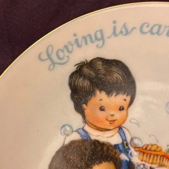 Gift Porcelain Mini 5" Decorative Plate 22K Gold Trim Avon Mother's Day 1989 VTG - Picture 3 of 9